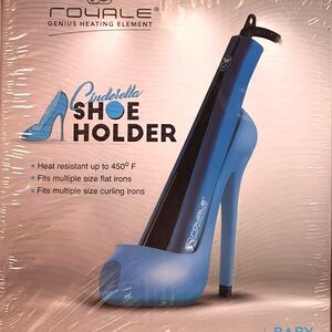 Hot tool holder 💙 Blue Stilleto holds flat iron & curler ~~protects surfaces